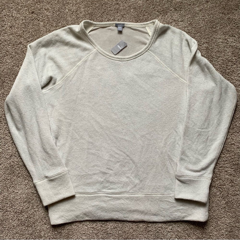 aerie Light Cream Crewneck Pullover